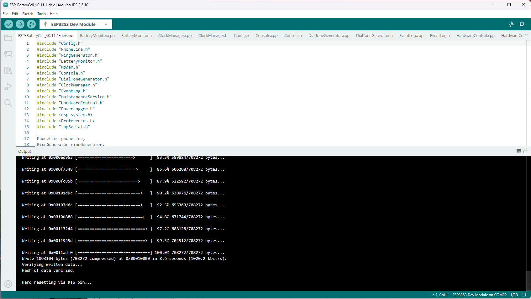 Completed USB firmware upload with the written image verified