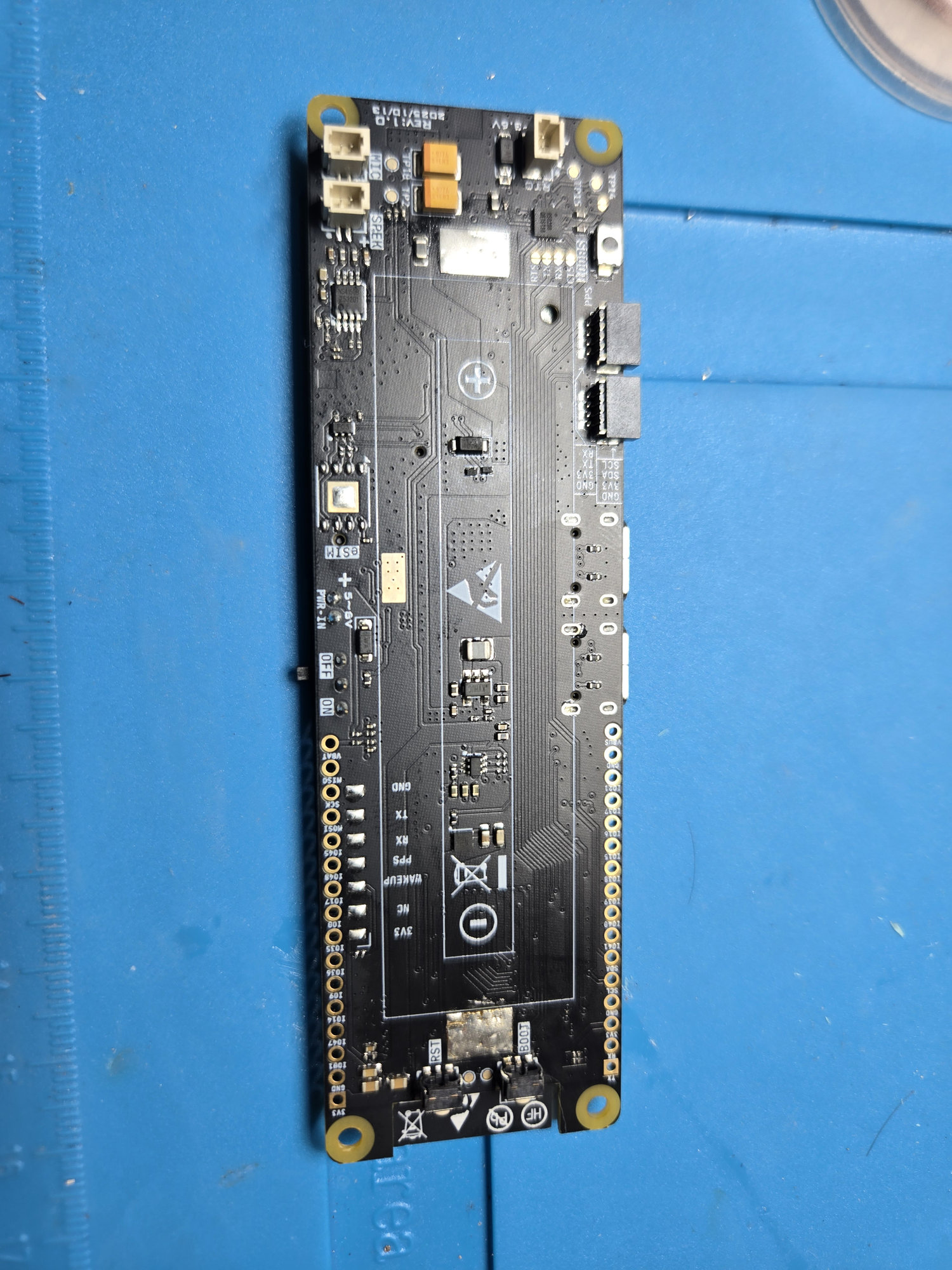 LilyGO immediately after removal of the factory battery holder
